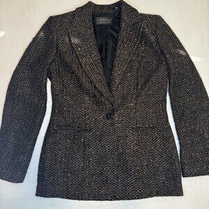 Vintage Dana Buchman Blazer Jacket Size 4 Shimmering Wool Viscose Tweed Lined